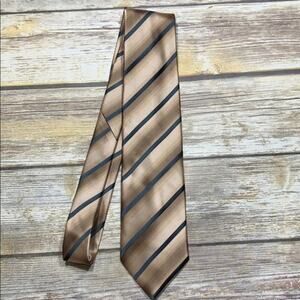 Stafford Essentials Tan/Brown Striped tie